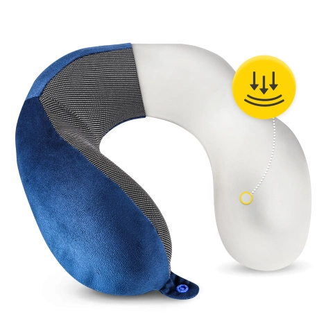 Poduszka podróżna rogal do spania granatowa