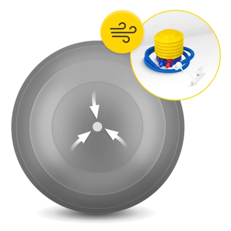 Piłka gimnastyczna PEANUT AIR BALL szara