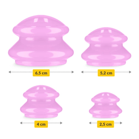 Silikonowe bańki chińskie 4 szt. MED+ różowe