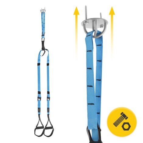 Pasy treningowe taśmy do ćwiczeń TRX niebieskie