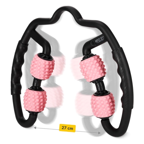 Roller do masażu ciała z wypustkami różowy