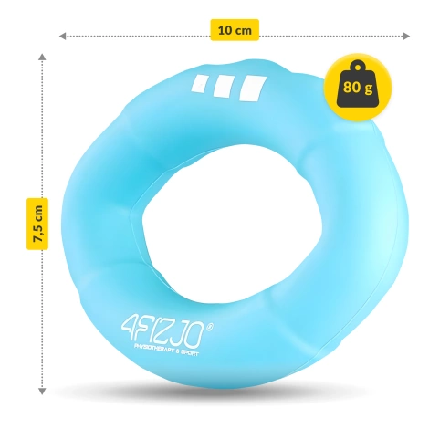 Silikonowy ściskacz do treningu dłoni niebieski