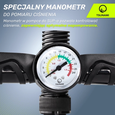 Pompka ręczna wysokociśnieniowa do deski SUP TSUNAMI