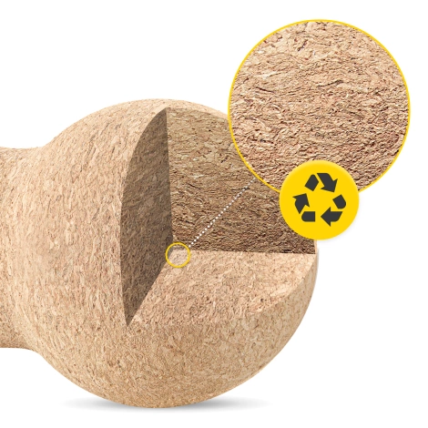 Podwójna piłka do masażu korkowa 13,5 cm