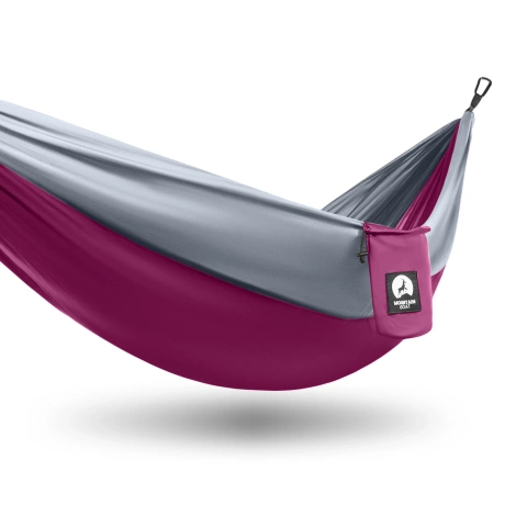 Hamak turystyczny jednoosobowy Mountain Goat szaro-różowy