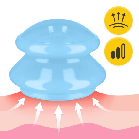 Silikonowe bańki chińskie 4 szt. MED+ niebieskie