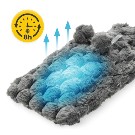 Termofor gumowy w pluszowym pokrowcu 2 litry