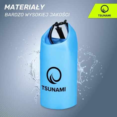 Worek wodoodporny 20 litrów TSUNAMI niebieski