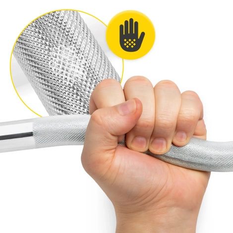 Zestaw 3 gryfów 120 cm - prosty, lekko i mocno łamany