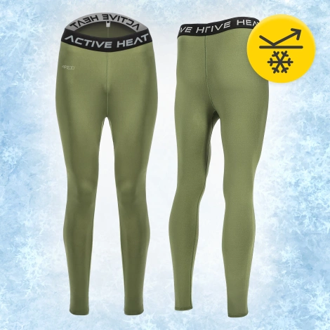 Bielizna termiczna unisex - zielony komplet koszulka + spodnie rozmiar L