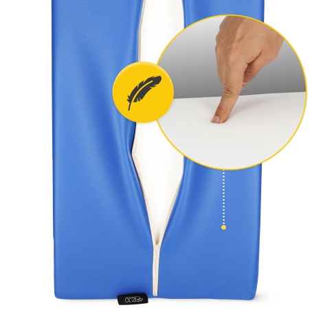 Półwałek kształtka do rehabilitacji i masażu niebieska