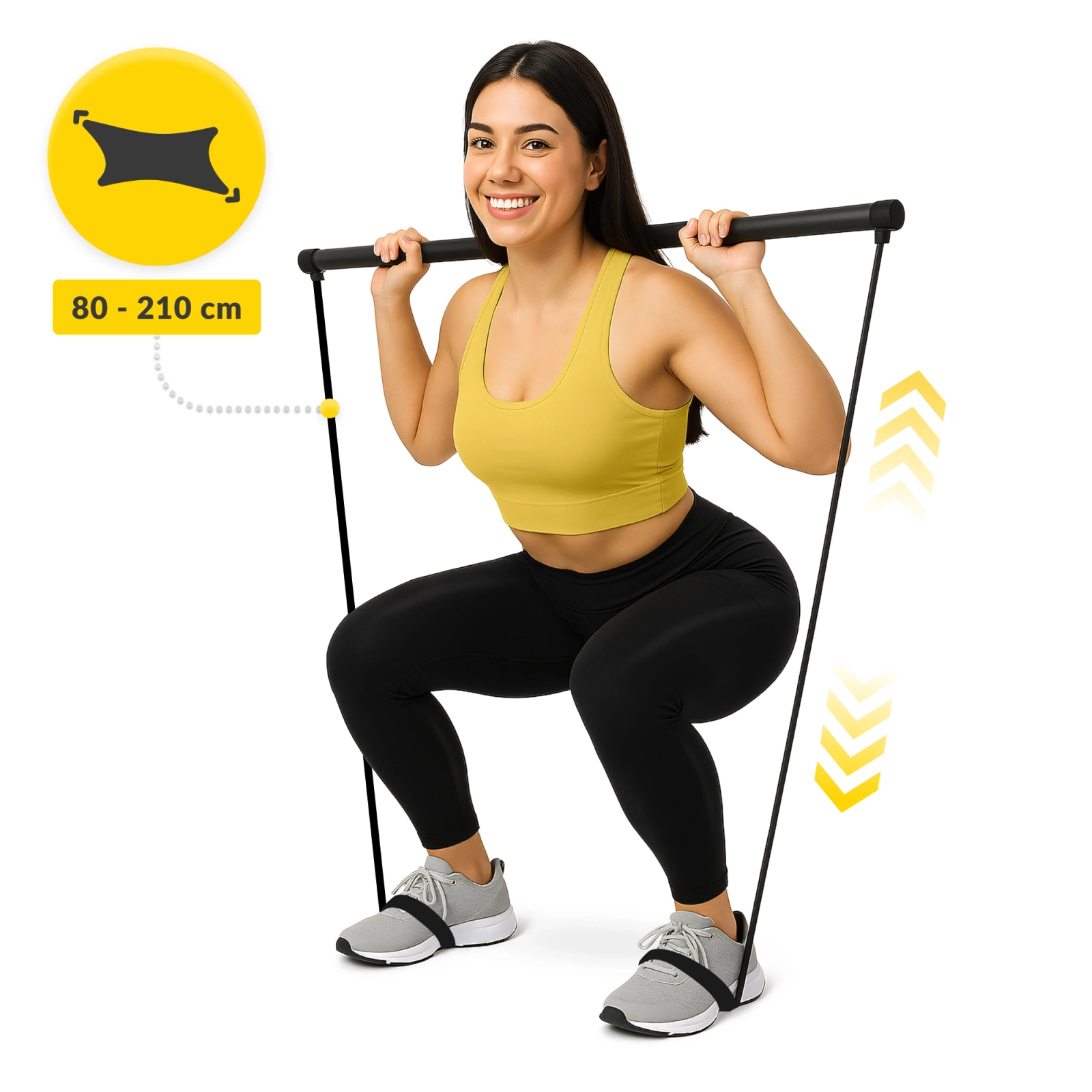Bară de Antrenament Pilates cu Expandere
