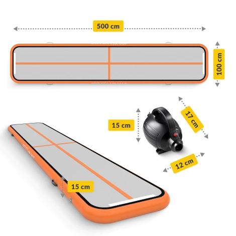 Ścieżka akrobatyczna AIR MAT 5 x 1 x 0,15 m