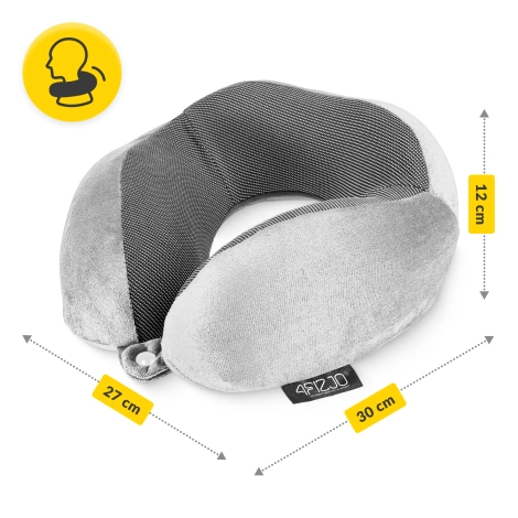 Poduszka podróżna rogal do spania szary