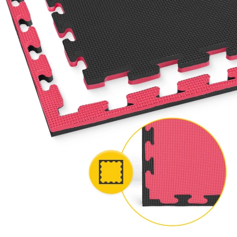 Mata ochronna piankowa PUZZLE na podłogę 100 x 100 cm czerwona