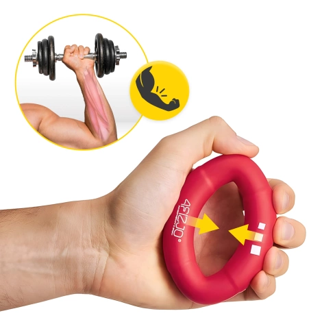 Silikonowy ściskacz do treningu dłoni czerwony