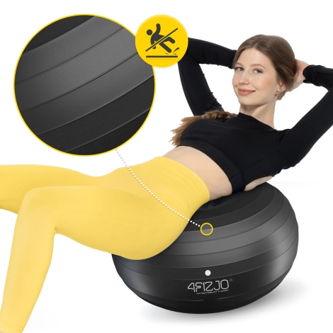 Piłka gimnastyczna DONUT AIR BALL czarna