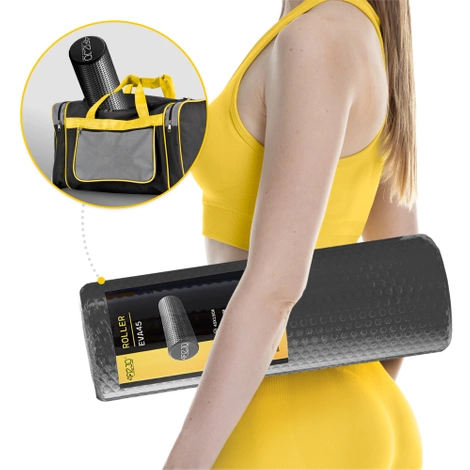 Wałek do masażu z wypustkami CARE+ 45 cm czarny