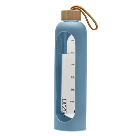 Butelka szklana na wodę 1 L niebieska