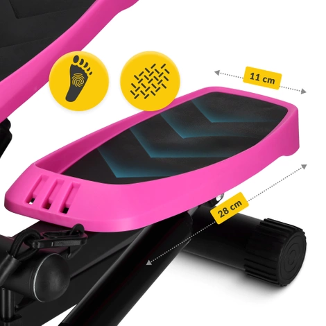 Stepper z ekspanderami różowy