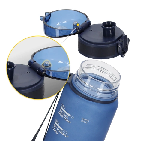 Butelka sportowa na wodę 650 ml niebieska