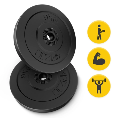 Zestaw kulturystyczny bitumiczny 20 kg + gryf mocno łamany 120 cm