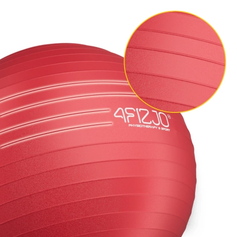Piłka gimnastyczna dmuchana 65 cm czerwona