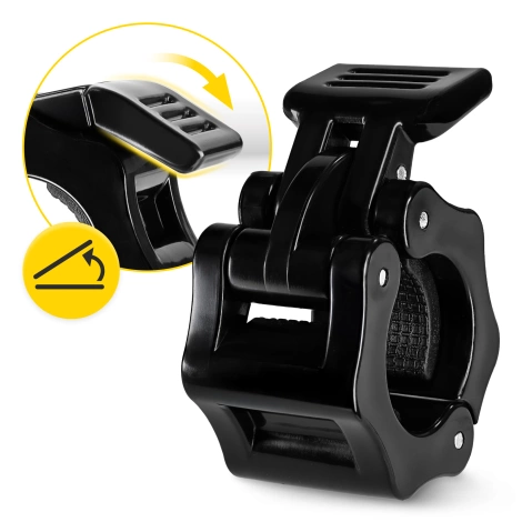 Zaciski szybkozaciskowe QR do gryfu 25 mm 2 szt. - czarne