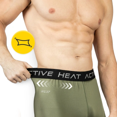 Spodnie termiczne unisex - zielone, rozmiar M