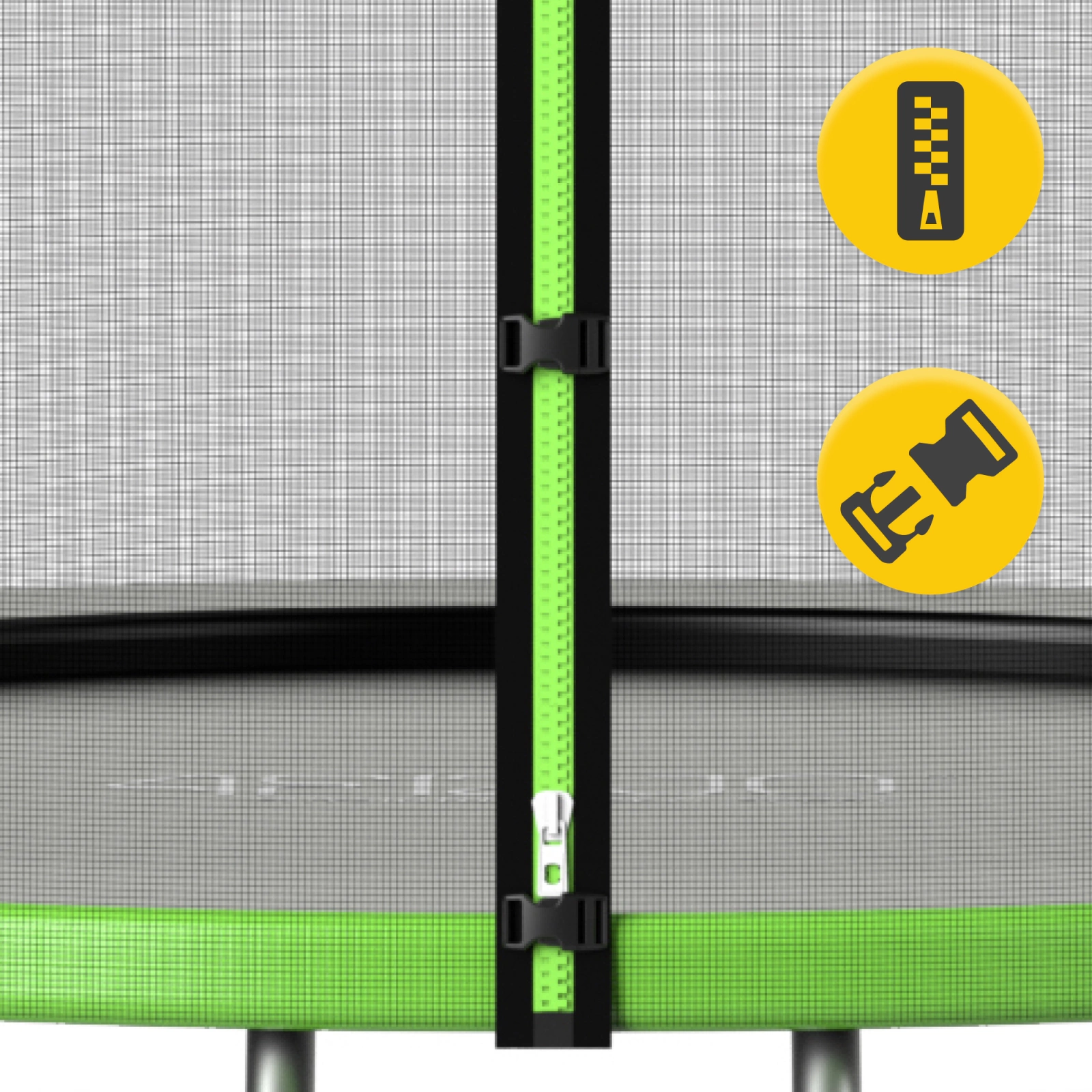 trampolina ogrodowa dla dzieci z siatka i drabinka