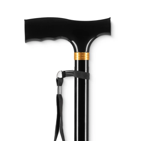 Składana laska z drewnianą rączką