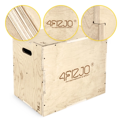 Skrzynia plyometryczna jump box 40 x 60 x 50