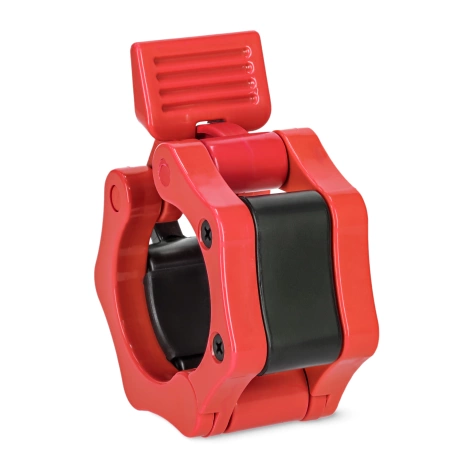 Zaciski na gryf olimpijski szczękowe 50 mm czerwone