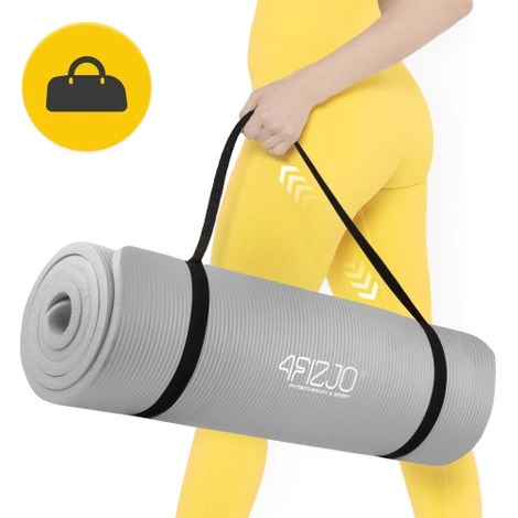 Mata do ćwiczeń fitness i jogi NBR 180 × 60 × 1 cm szara