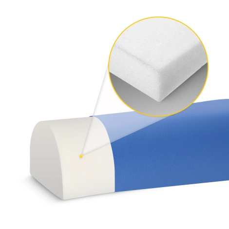 Półwałek kształtka do rehabilitacji i masażu niebieska