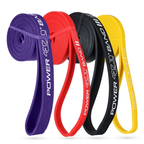 Zestaw 4 gum oporowych do ćwiczeń POWER BAND