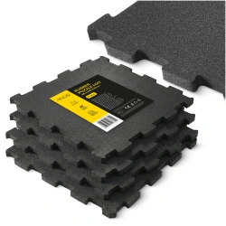 Mata ochronna gumowa na podłogę 4 szt. 48,5 x 48,5 x 2 cm