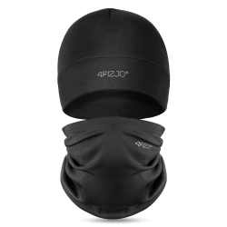 Zestaw termiczny unisex - czarny komplet czapka + komin one size