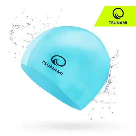 Czepek na basen dla dzieci TSUNAMI niebieski