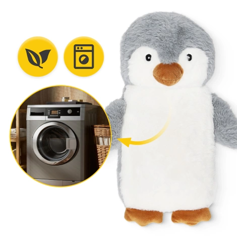 Termofor pluszowy w pokrowcu PINGWIN 0,75 litra