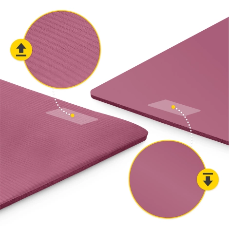 Mata do ćwiczeń fitness i jogi NBR 180 × 60 × 1 cm bordowa