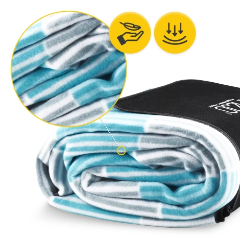 Koc piknikowy plażowy z izolacją 200 x 200 cm krata