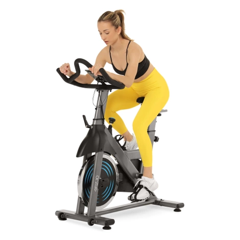 Rower spinningowy mechaniczny RACING szary