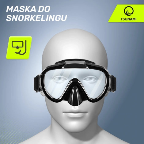 Maska do nurkowania i snorkelingu TSUNAMI