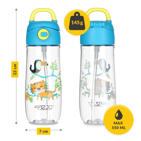 Butelka na wodę dla dzieci DŻUNGLA 550 ml