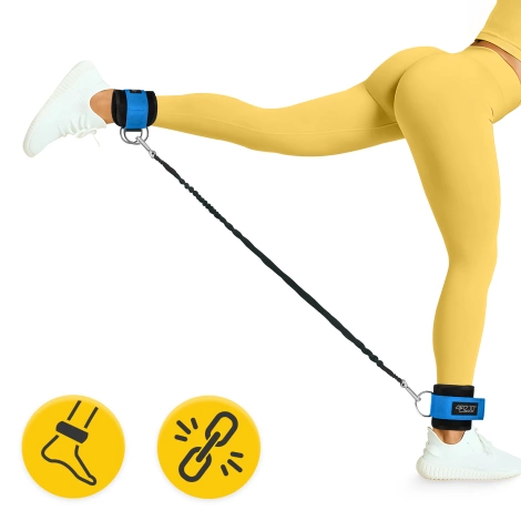 Opaski treningowe na kostki do wyciągu 2 szt. niebieskie