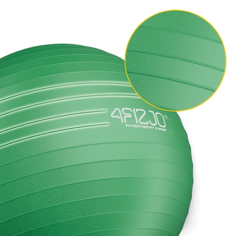 Piłka gimnastyczna dmuchana 75 cm zielona