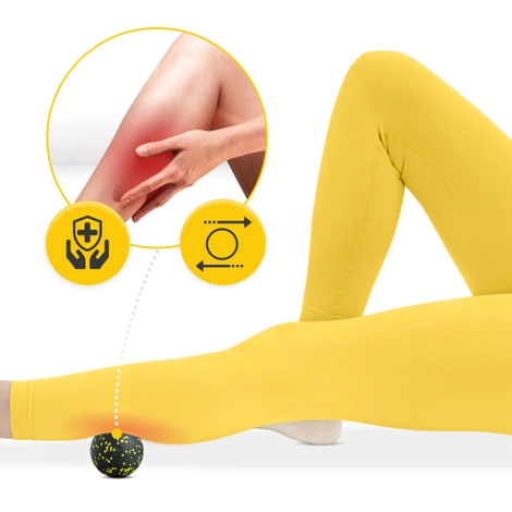 Piłeczka do masażu EPP 8 cm żółta