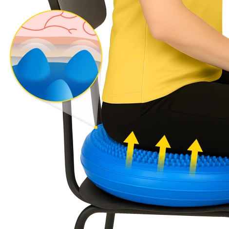 Poduszka sensomotoryczna MED+ 60 cm niebieska