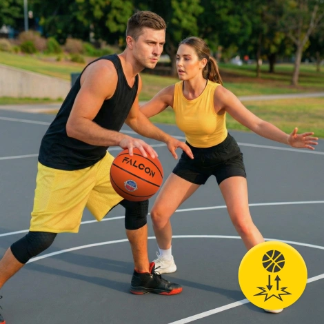 Piłka do koszykówki Falcon rozmiar 7 pomarańczowa